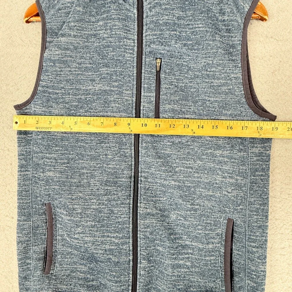 Johnnie O Vest Jacket Womens 14 Blue West Coast Prep Golf Full Zip Pocket Logo